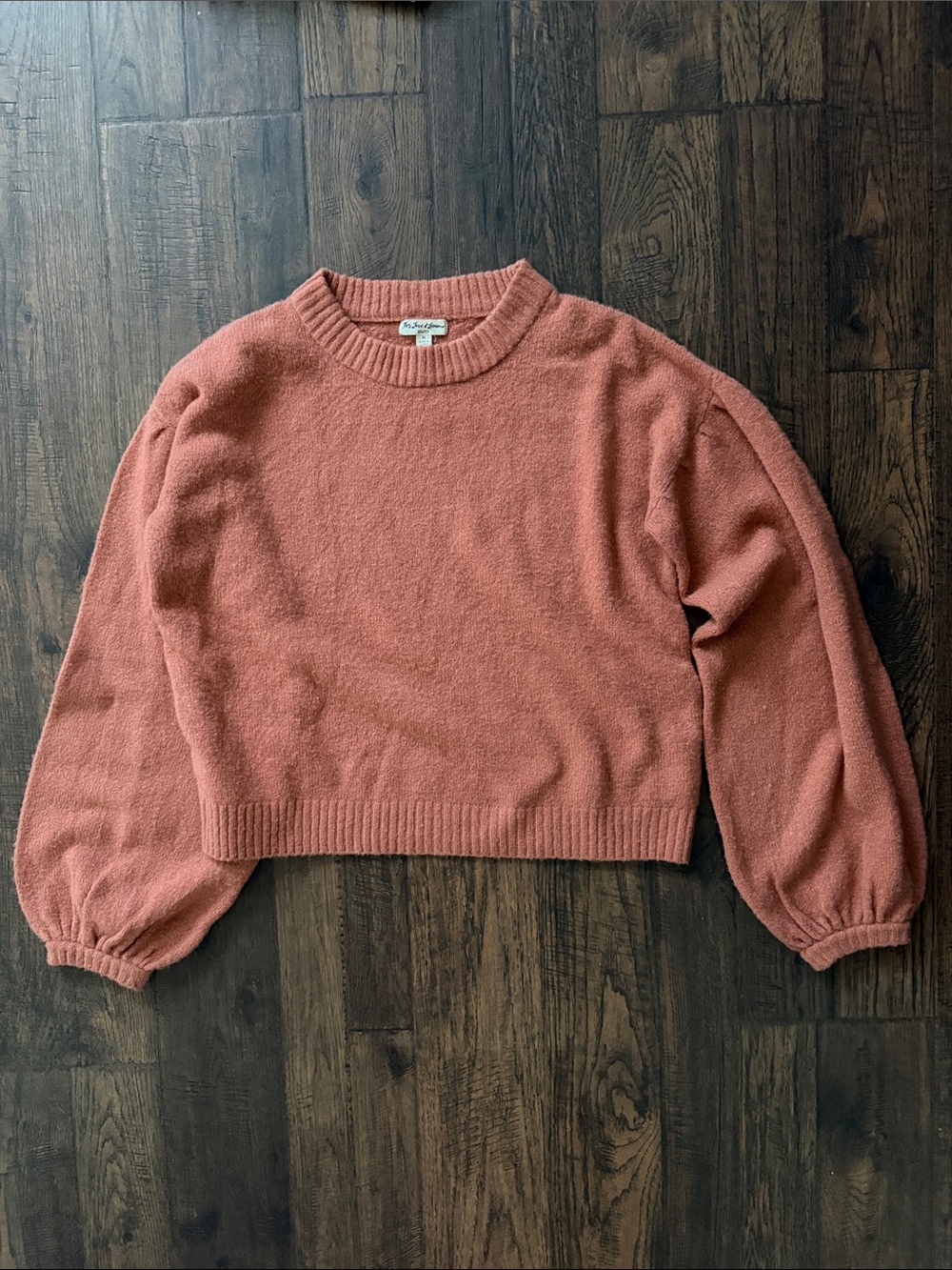 For Love & Lemons Dusty Coral Crewneck Sweater